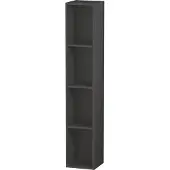 Duravit L-Cube Regalelement vertikal, 4 Fächer, 180x180x1000mm, LC120504949, Farbe: Graphit Matt Dekor