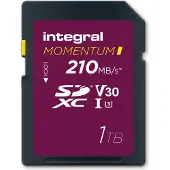 Integral Momentum I, 1 TB, SDXC, UHS-I, 210 MB/s, 180 MB/s, Class 3 (U3)