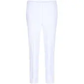Goldner Kurzgröße: Elegante 7/8-Hose mit Biesen in weiß | Gr.: 23