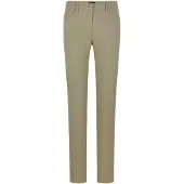 Goldner Stoffhose "Baumwollhose mit Ziernähten", Damen, Gr. 46, N-Gr, grün (khaki), Obermaterial: 98% Baumwolle CO. 2% Elasthan EL., gerade, Hosen Stoffhose, Ziernaht