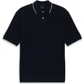 Bugatti Poloshirt "kurzarm", Herren, Gr. XL, schwarz (390, marine), 50% Baumwolle, 50% Polyester, unifarben, regular fit, ohne Ausschnitt, Shirts Poloshirt, gestrickt in Regular Fit