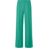 Goldner Stoffhose "Kurzgröße Jersey-Hose mit Biesen", Damen, Gr. 25, K-Gr, grün, Obermaterial: 67% Viskose CV. 27% Polyester PES. 6% Elasthan EL., weit, Hosen Stoffhose, seitliche Eingriffstaschen