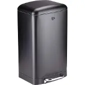 Dirt Devil Tretmülleimer 20L – Mülleimer Küche mit Soft Close – Abfalleimer aus Edelstahl – Herausnehmbarer Inneneimer – Küchenmülleimer - 30 x 29 x 52,5 CM – Schwarz