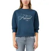 QS Sweater, mit Frontprint/Letter-Print