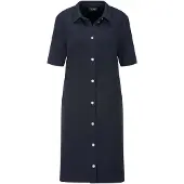 Goldner Jerseykleid "Kurzgröße Polokleid in maritimen Look" stretchbequeme Jerseyware