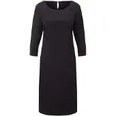 Goldner Etuikleid "Kurzgröße Jerseykleid mit Krepp-Qualität", Damen, Gr. 23, K-Gr, schwarz, Obermaterial: 95% Polyester PES. 5% Elasthan EL., figurumspielend, Kleider Etuikleid, seitliche Nahttaschen