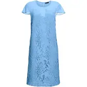Goldner Abendkleid "Kleid aus sommerlicher Spitze", Damen, Gr. 38, N-Gr, blau (riviera), Obermaterial: 100% Polyester PES., festlich, Halbarm, Kleider Abendkleid, mit kleinen Flügelärmelchen