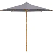 vidaXL Gartensonnenschirm Ø 270 x 260 cm Bambus Rund Dunkelgrau