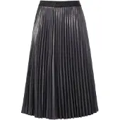 Goldner Plisseerock "Kurzgröße Plisseerock im Metallic Look" Metallisches Garn