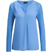 Goldner Kurzarmbluse "Elegantes Chiffonshirt mit Jersey-Details" Schlitz