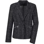 Goldner Jackenblazer "Eleganter Baumwollblazer, Karomuster" RV Taschen