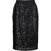 Goldner Schlupfrock "Kurzgröße Festlicher Rock mit Rundumschlupfbund", Damen, Gr. 19, schwarz, Obermaterial: 100% Polyester PES., gerade, Röcke Schlupfrock, Mit schimmernden Pailletten