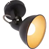 Briloner Wandspot dreh& schwenkbar Retro 1xE14 40W Metall Schwarz Ø10cm