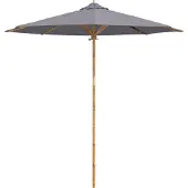 vidaXL Gartensonnenschirm Ø 240 x 260 cm Bambus Rund Dunkelgrau
