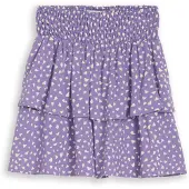 Tom Tailor Volantrock , Mädchen, Gr. 152, lila (lila small heart), Web, Obermaterial: 100% Viskose, regular fit kurz, Röcke Volantrock, mit Allover-Floralmuster