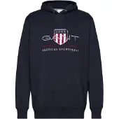 Gant Reg Archive Shield Hoodie Evening Blue Größe: L | Pullover Outlet | Herren | Blau