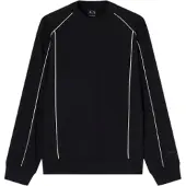 Armani Exchange für Herren. XM002373AF10365UC001 Line Sweatshirt schwarz (XL), Lässig, Baumwolle, Langarm