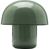 Kare Tischleuchte Mushroom, salbeigrün, Metall, 20 cm, E14