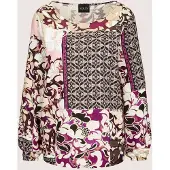 MADELEINE Schlupfbluse "Blusenshirt Viskosebluse mit floralem Muster-Mix" Mustermix