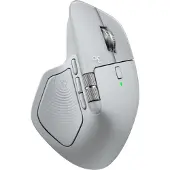 Logitech MX Master 4 ergonomische kabellose Maus mit fortschrittlichem, kraftvollem haptischen Feedback, ultraschnelles Mausrad, USB-C-Aufladung, Bluetooth, Windows, macOS – Hellgrau