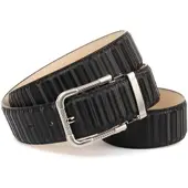 Anthoni Crown Ledergürtel , Damen, Gr. 95, schwarz, Rindsleder, Gürtel Ledergürtel