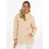 Zwillingsherz Hoodie "Patches & Amore", farbenfrohe Stickereien, Kapuze und Fronttasche
