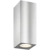 LCD Aussenwandleuchte 5051, dimmbar, alu / grau / zink, Edelstahl, Modern