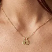 Yoursurprise Halskette mit Initialen - Rechteck - Gold - 2 Stück