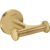 Hansgrohe AXOR UNIVERSAL Circular Handtuchhaken, doppelt, 42812250, Farbe: Brushed Gold Optic