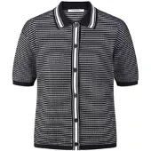 Peter Hahn Polo-Strickjacke schwarz