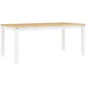 Syfax Esstisch Corona Weiß 180x90x75 cm Massivholz Kiefer