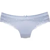 Vivance Panty "Anisa", Damen, Gr. 36/38, silber (hellblau), Spitze, Obermaterial: 86% Polyamid, 14% Elasthan, Unterhosen Panty, mit blumiger Spitze und feiner Zierschleife
