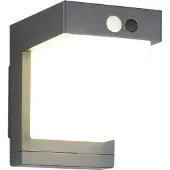 Reality LED, Außenwandleuchte, schwarz, Sensor, Akkubetrieb, L 15,5 cm