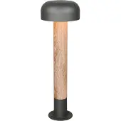 TRIO Gartenleuchte Fraser grau mit Holz 54cm