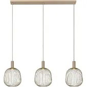 Lucide 3-Licht Pendellampe Esterel sandbrauner Mini GU10