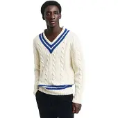 Gant für Herren. 8060099 Achter Pullover beige (L), Lässig, Wolle, Langarm
