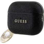 GUESS Guap2Pgehcdk Hülle Für Airpods Pro 2 Cover - Schwarz Fester Glitzer-Herz-Diamant-Charm