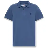 Timberland - Millers River Printed Neck S/S Polo - Polo-Shirt Gr M blau