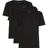 Tommy Hilfiger T-Shirt, Herren, Gr. S (48), schwarz, schwarz, schwarz, Jersey, Obermaterial: 100% Baumwolle, UNDERWEAR, regular fit, Rundhals, Shirts T-Shirt, Jersey, Rundhals, normale Passform