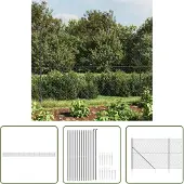 The Living Store Maschendrahtzaun mit Bodenhülsen Anthrazit 2x25 m