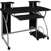 Syfax Computertisch Schwarz 110x52x88,5 cm Holzwerkstoff