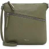Tamaris Umhängetasche "Umhängetasche TAS Alessia", Damen, Gr. B/H/T: 29cm x 28cm x 6cm 0, grün (lightkhaki 914), Polyester, Taschen Umhängetasche