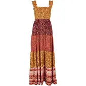 Apricot Maxikleid "Patchwork-Maxikleid" mit Blumen- und Paisley-Muster