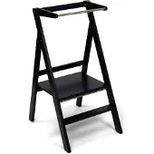 ETTE TETE Hochstuhl „Step’’Fold“ Faltbarer Lernturm, Schwarz