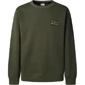 Pepe Jeans für Herren. PM5800139 Sweatshirt Soren olivgrün (M), Lässig, Baumwolle