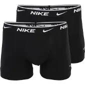 Nike Trunk UNDERWEAR "TRUNK 2PK", Herren, Gr. XL, 2 Stk., schwarz (schwarz, schwarz), Jersey, Obermaterial: 95% Baumwolle, 5% Elasthan, körpernah, Unterhosen Trunk, mit Logo-Elastikbund