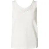 Tom Tailor Trägertop "Fitted", Damen, Gr. S, whisper weiß, Single Jersey, Obermaterial: 95% Baumwolle, 5% Elasthan, unifarben, figurumspielend hüftbedeckend, Rundhals, Tops Trägertop, mit Stretch