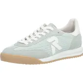 Rieker Sneaker SPORT, Mädchen, Gr. 41, grün (hellmint, sanftes weiß), Textil, Veloursleder, unifarben mit Farbeinsatz, Schuhe Sneaker, Sportschuh, Schnürschuh, Halbschuh mit gepolstertem Schaftrand