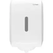 CWS Hygiene Deutschland GmbH & Co. KG CWS Clear plus Centerfeed Handtuchspender, Sichtfenster, Praktischer Handtuchspender für hygienische Einzelblattentnahme, Farbe: weiß