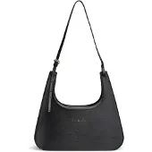 Tommy Hilfiger Schultertasche "TH MODERN SHOULDER BAG", Damen, Gr. B/H/T: 33cm x 30cm x 14cm, schwarz, Lederimitat, Taschen Schultertasche, Umhängetasche, Handtasche, Tragetasche mit Logoprägung